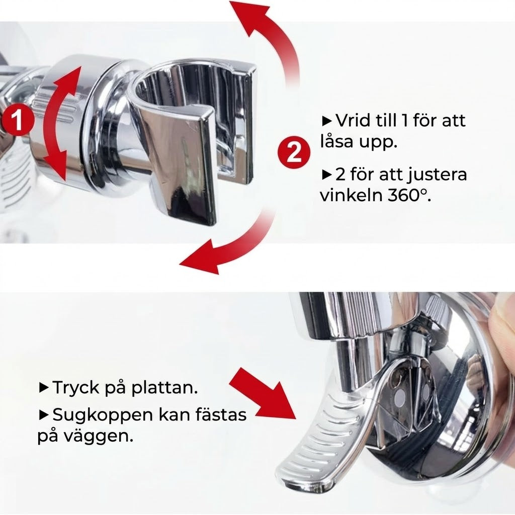 Duschhållare med sugkopp