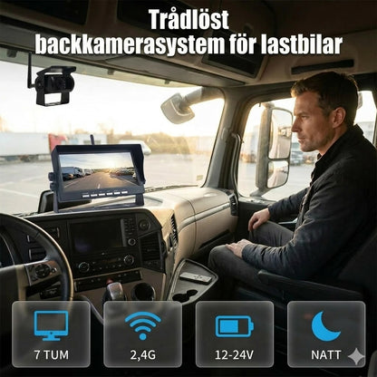 Trådlöst backkamerasystem av hög kvalitet med 7-tums bredbildsskärm
