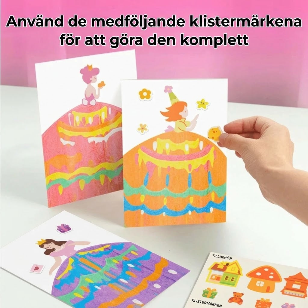 DIY regnbågsskrapbilder 35-pack