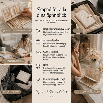 TravelLuxe Smyckeskrin – Kompakt Och Alltid Organiserat