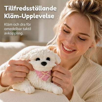 Teddyhund antistress-squishy med halkfri matta