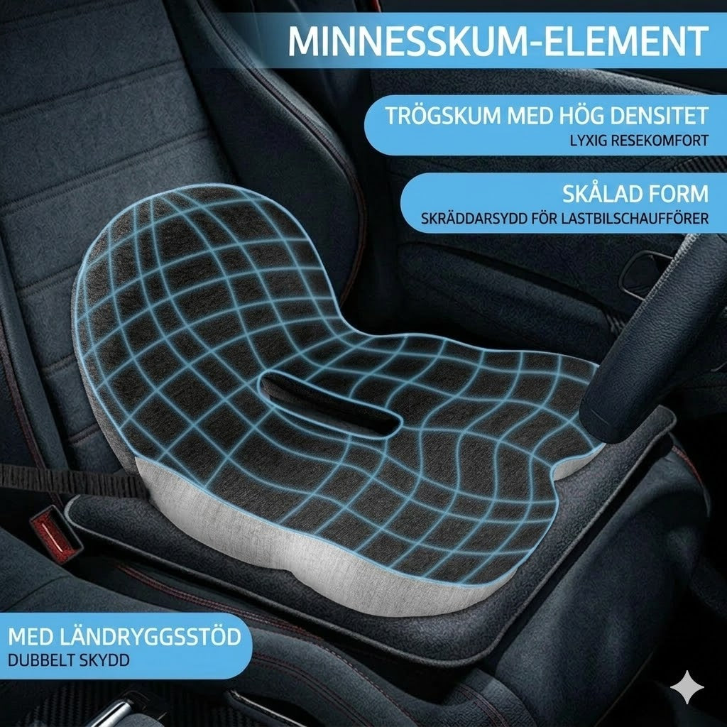 Halkfri sittdyna i memoryskum