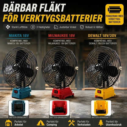 VoltAir Pro portabel fläkt för verktygsbatteri