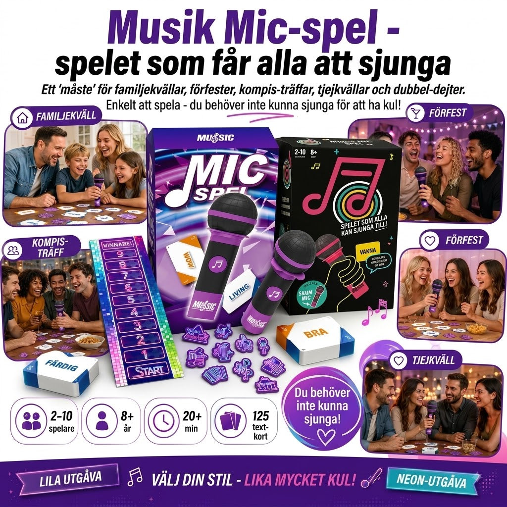 Music Mic Game partyspel med mikrofon