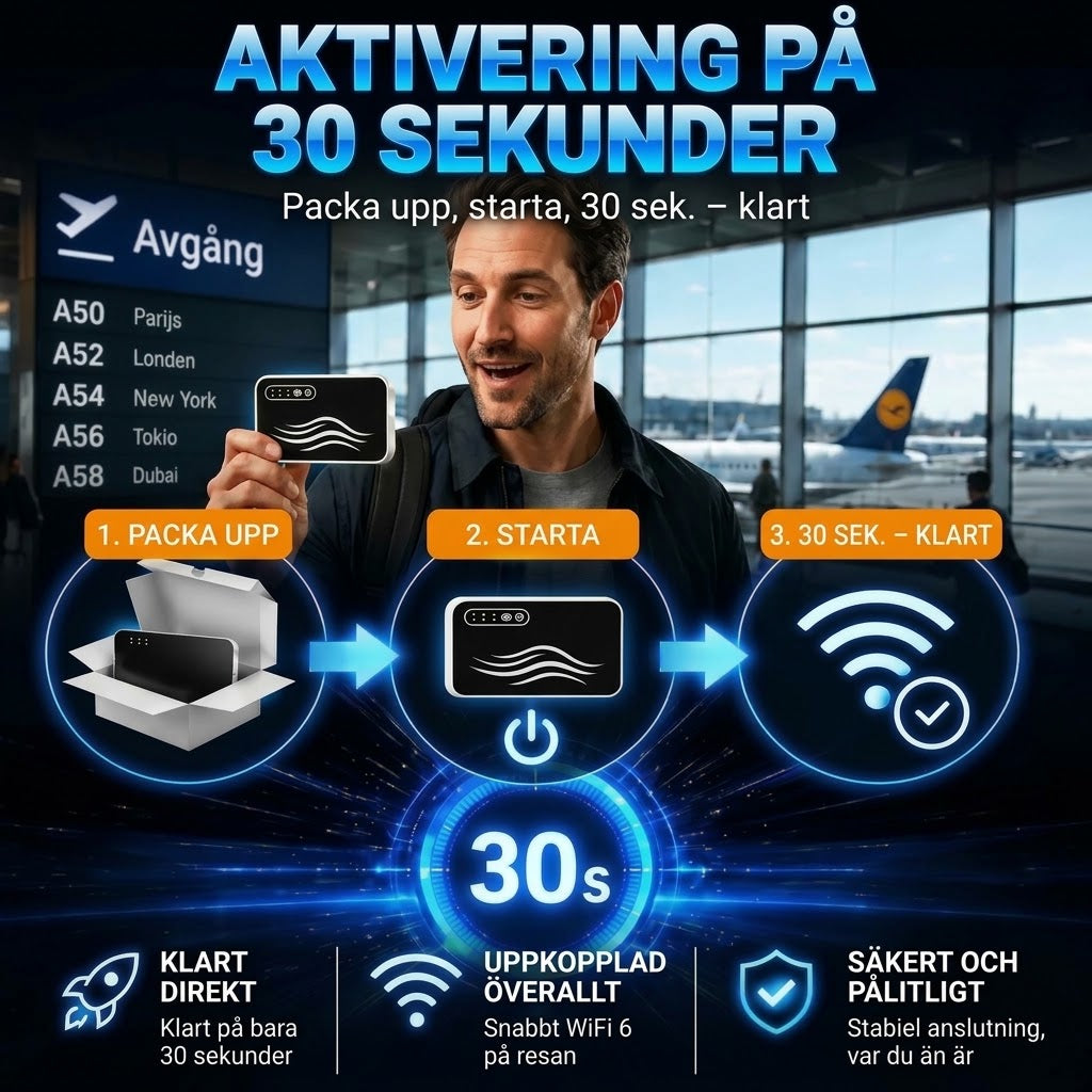 Bärbar WiFi-hotspot för internet världen över