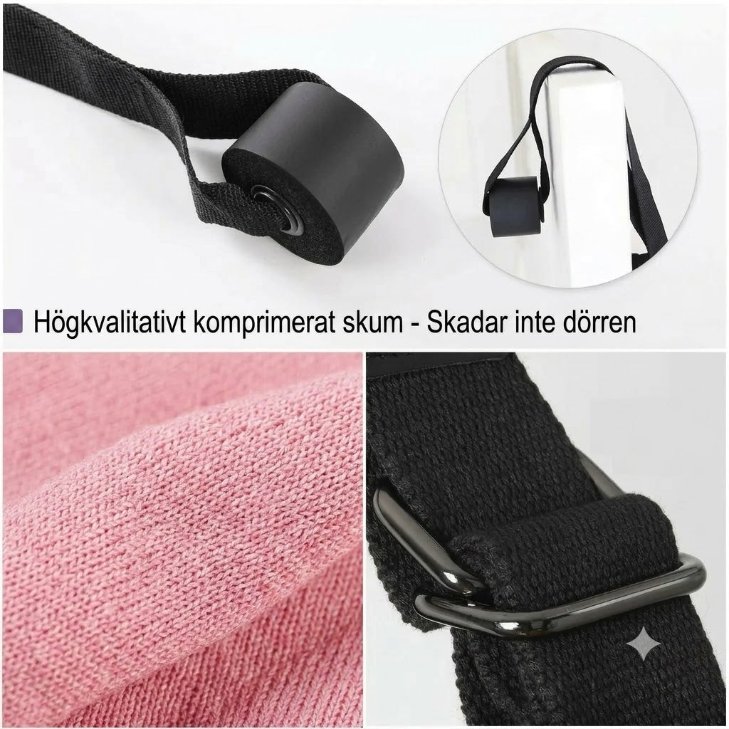 Justerbart yogaband för stretching och bättre hållning
