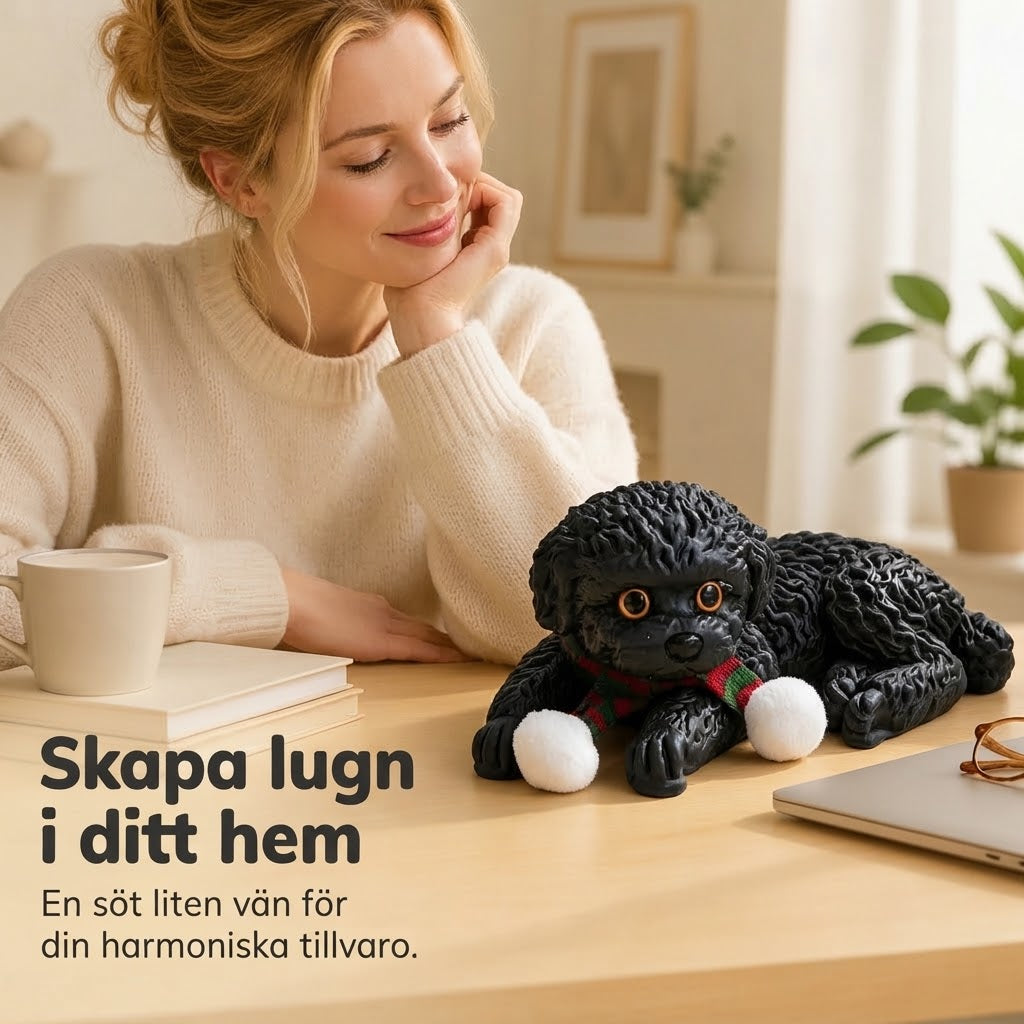 Teddyhund antistress-squishy med halkfri matta