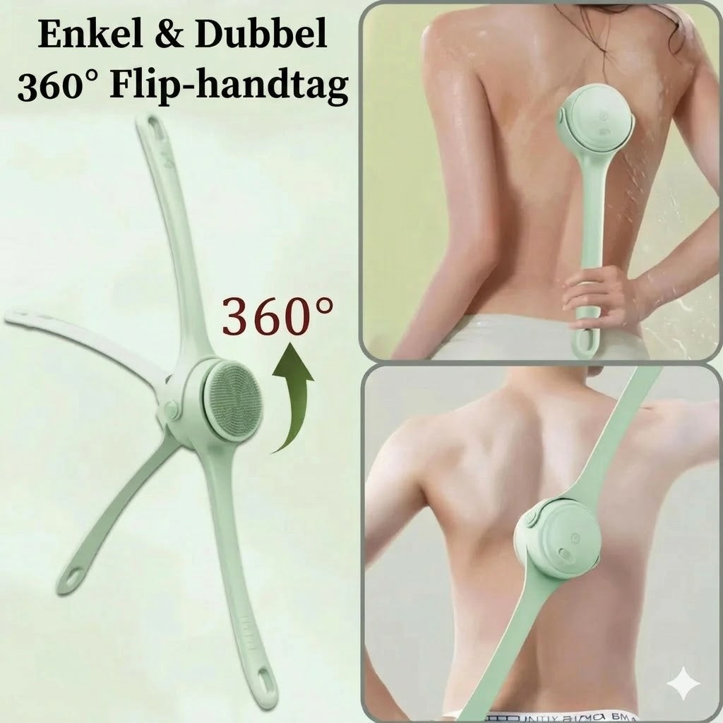 Elektrisk badborste med långt skaft för djuprengöring och exfoliering