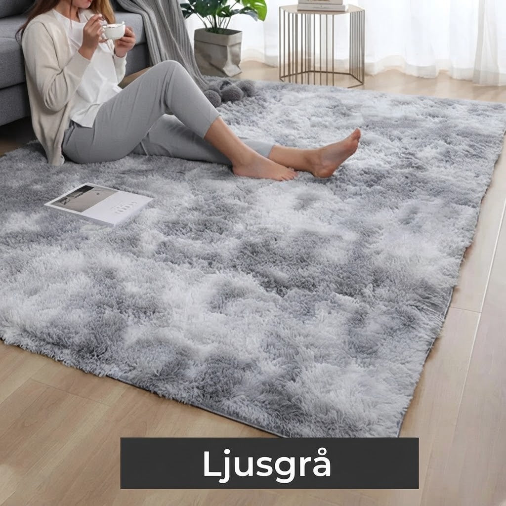 Plyschmatta i siden och ull