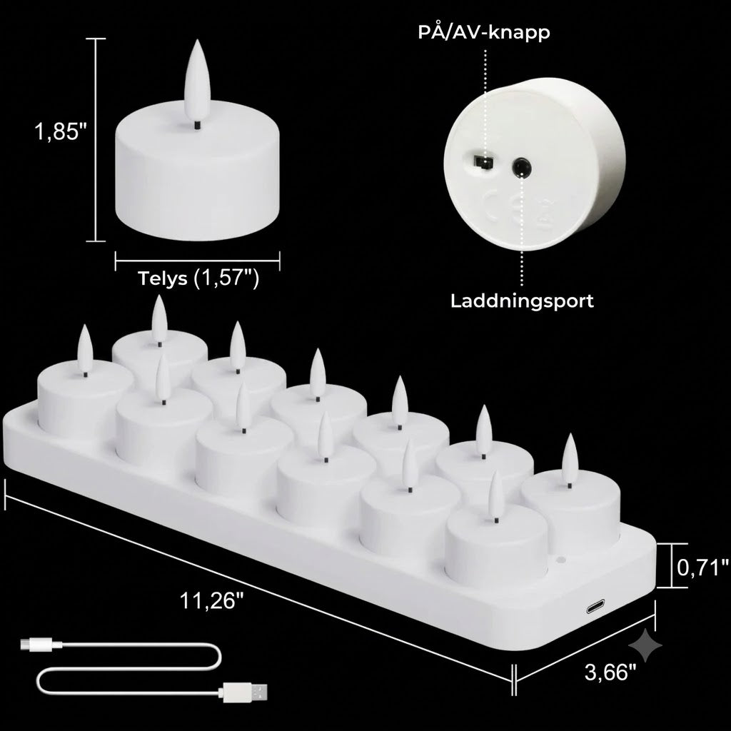 Uppladdningsbara LED-ljus