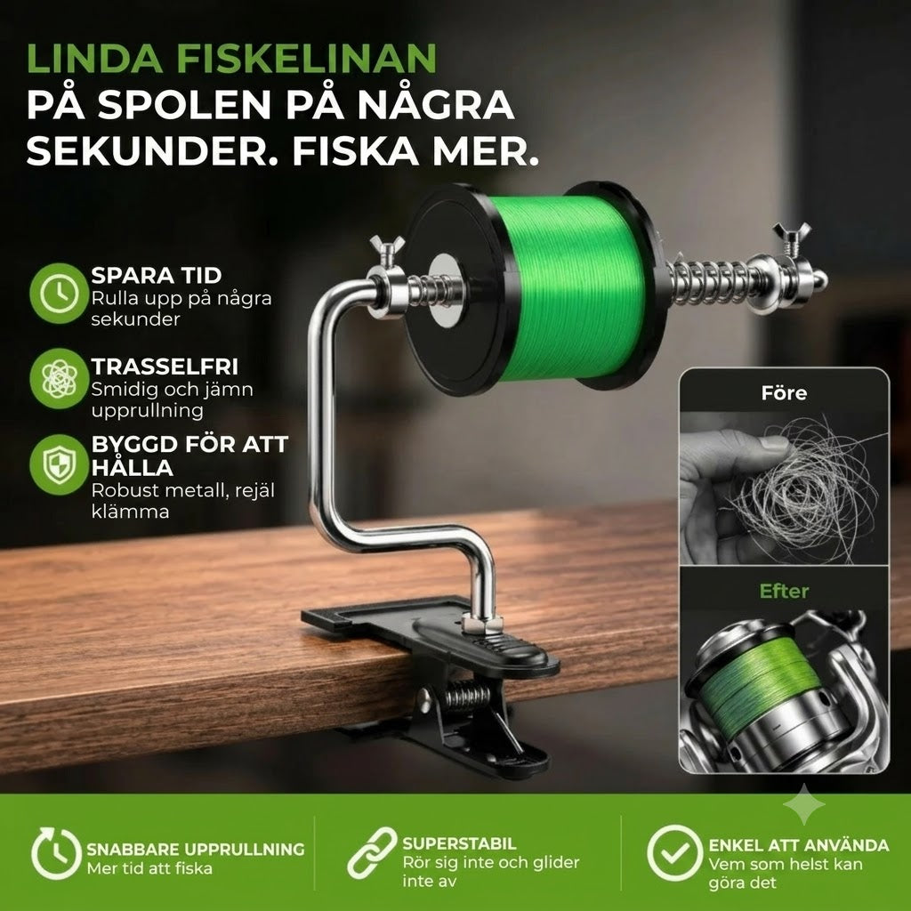 Upprullare för fiskelina