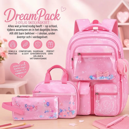 DreamPack 3-delat skolset med glittrande detaljer
