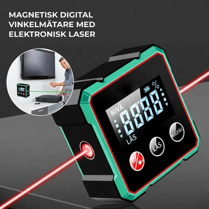 Fyrsidig magnetisk digital vinkelmätare med laser