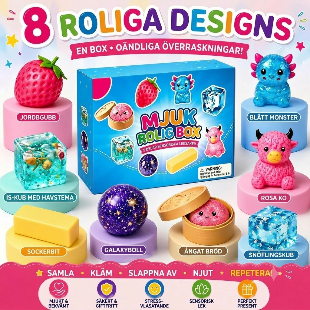 Squishy Fun Box mysterybox med 8 squishies