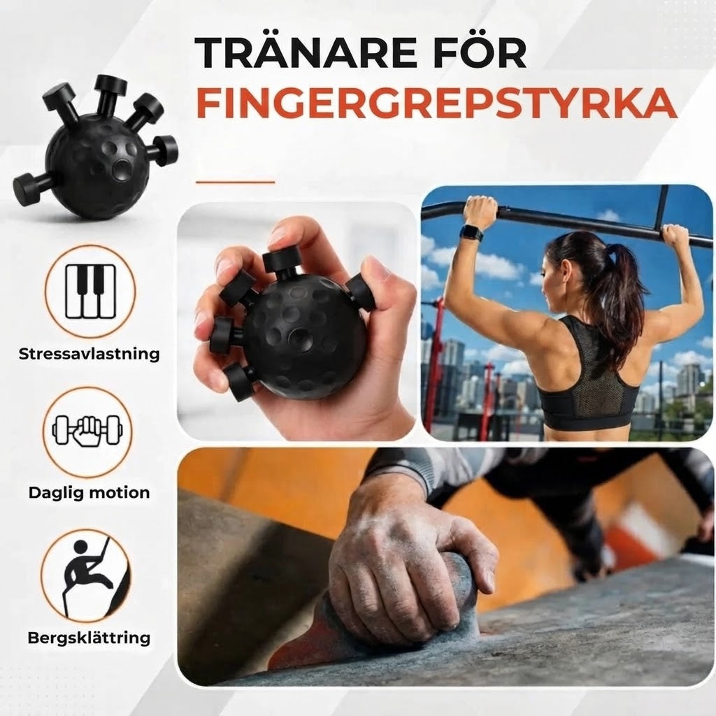 Greppträningsboll för fingrar och händer