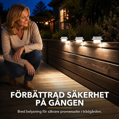 Vattentäta solcellsdrivna LED-lampor för hängränna