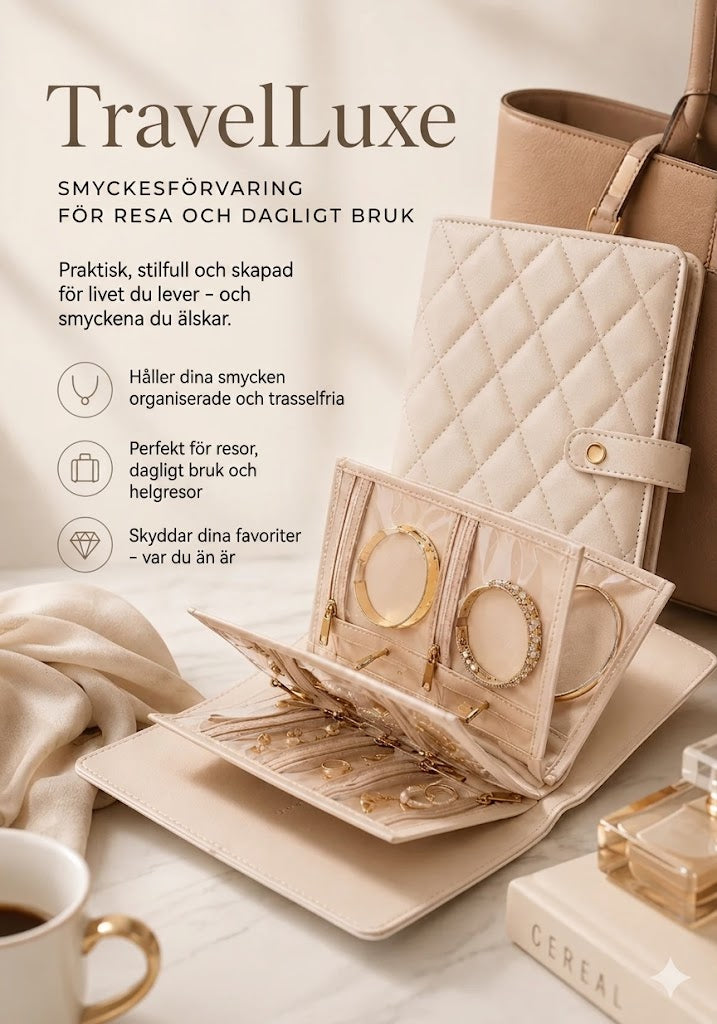 TravelLuxe Smyckeskrin – Kompakt Och Alltid Organiserat