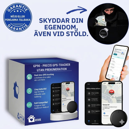 GP90 - Smart GPS-tracker utan abonnemang (Android/Apple)