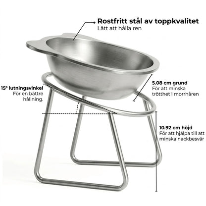 Ergonomisk upphöjd matskål för husdjur