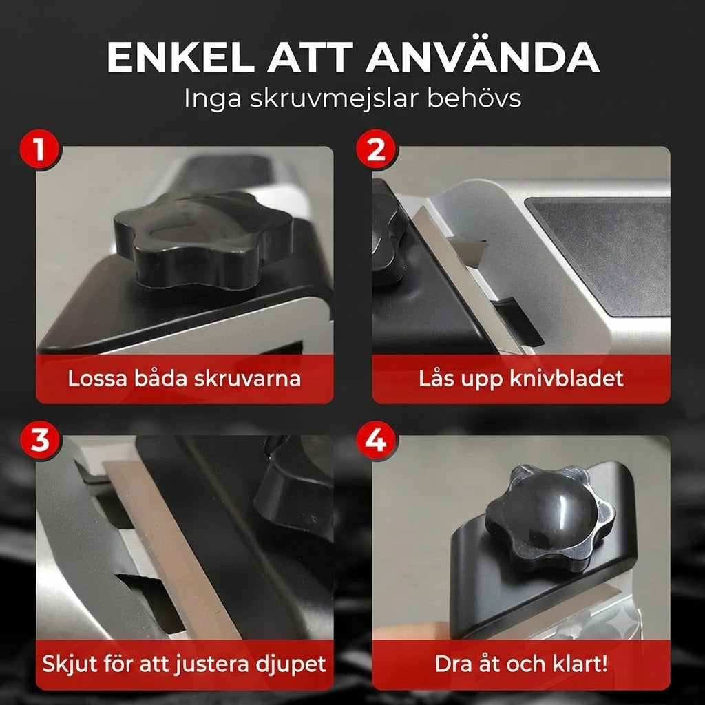 Gipsskivehyvel för 45 graders fasning