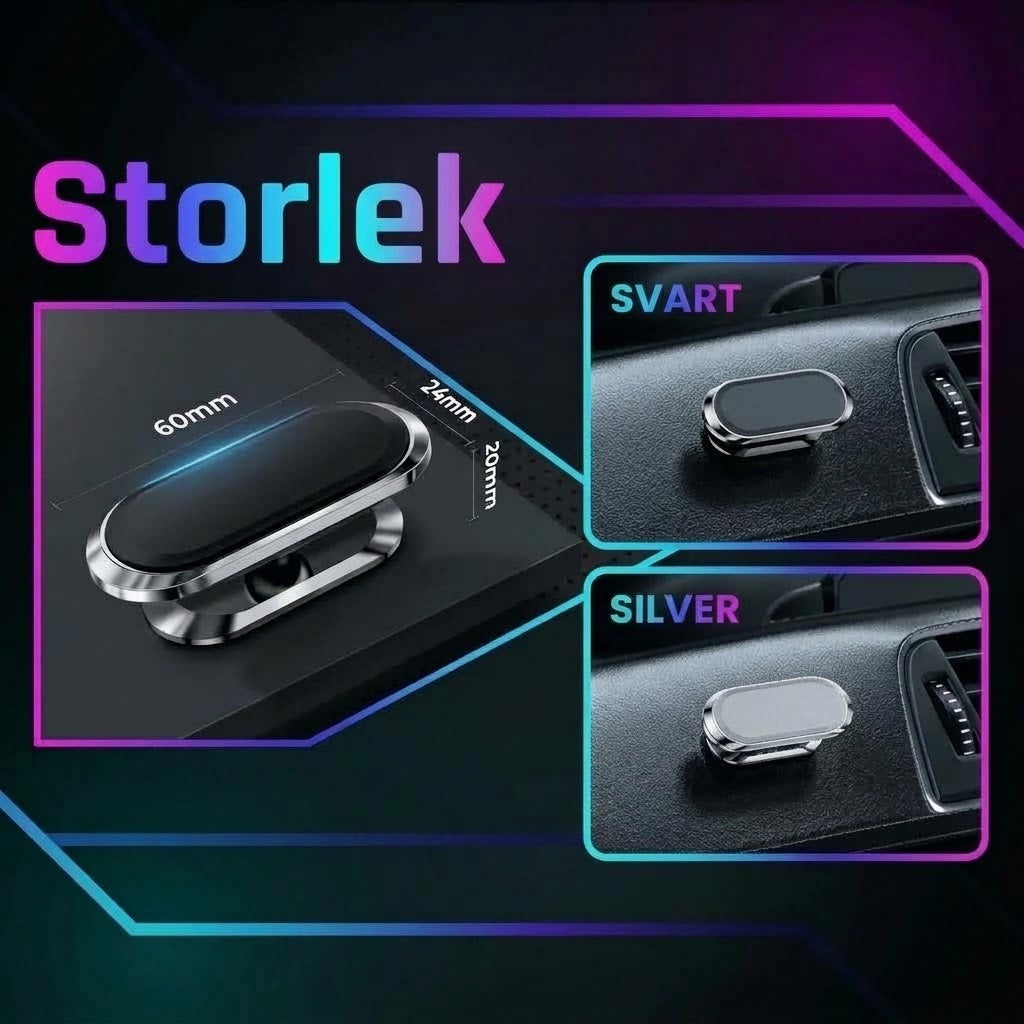Flexibel magnetisk mobilhållare för bil
