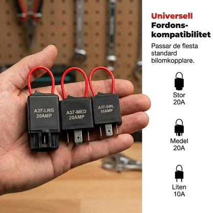 Testkit för bilreläer med startkablar