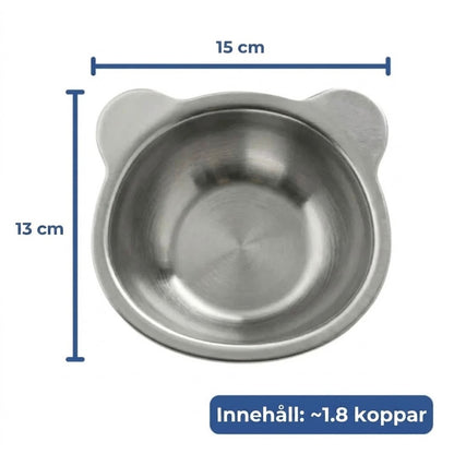 Ergonomisk upphöjd matskål för husdjur