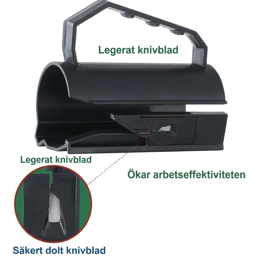 2 i 1 presentpappersskärare med tejphållare