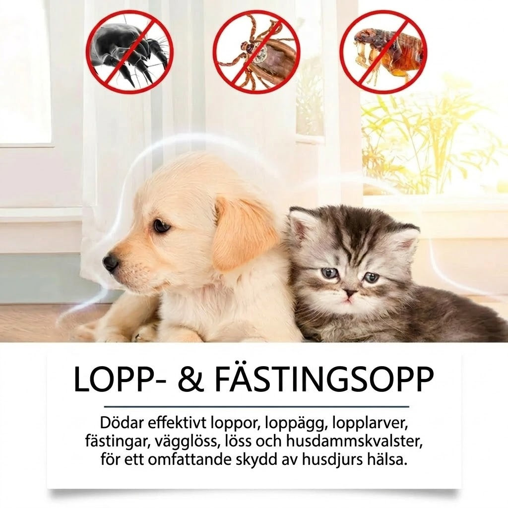 Naturlig fästing- och loppspray för hund och katt
