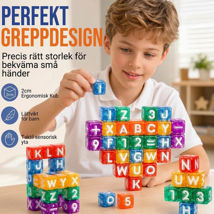 Magnetiska bokstavs- och sifferklossar för barn