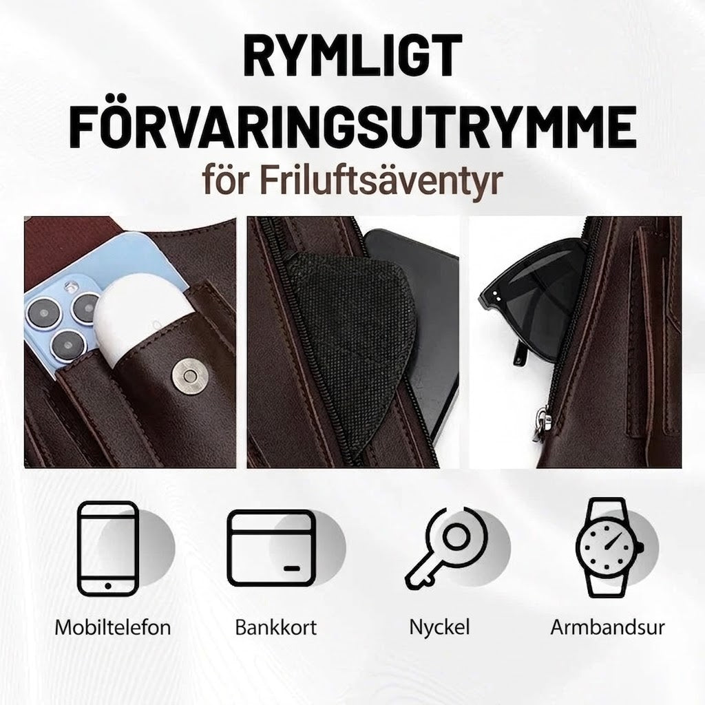 Axelväska för herr med stöldskyddsdesign