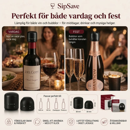 Flaskproppar för vin och champagne 4-pack