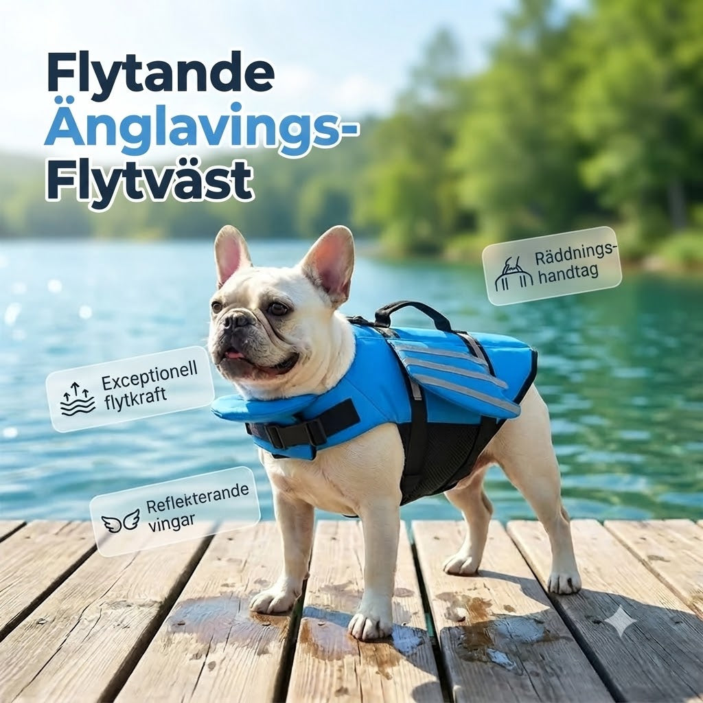 Flytväst för hundar med änglavingar
