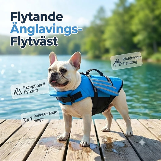Flytväst för hundar med änglavingar