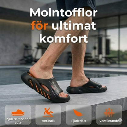 Molntofflor för herrar med tjock halkfri sula