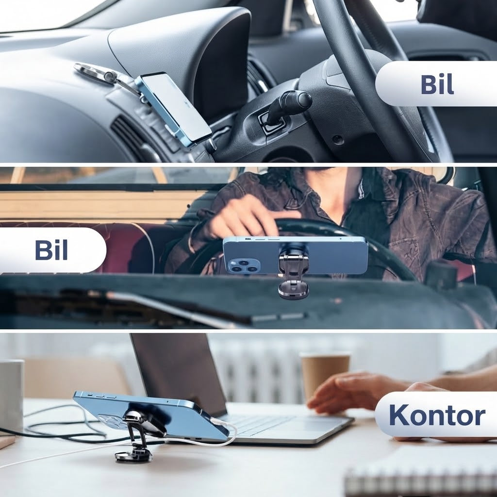 Hopfällbar magnetisk mobilhållare för bil