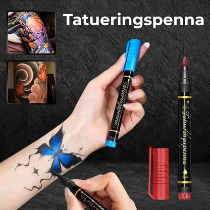 Tillfälliga tatueringspennor med schabloner