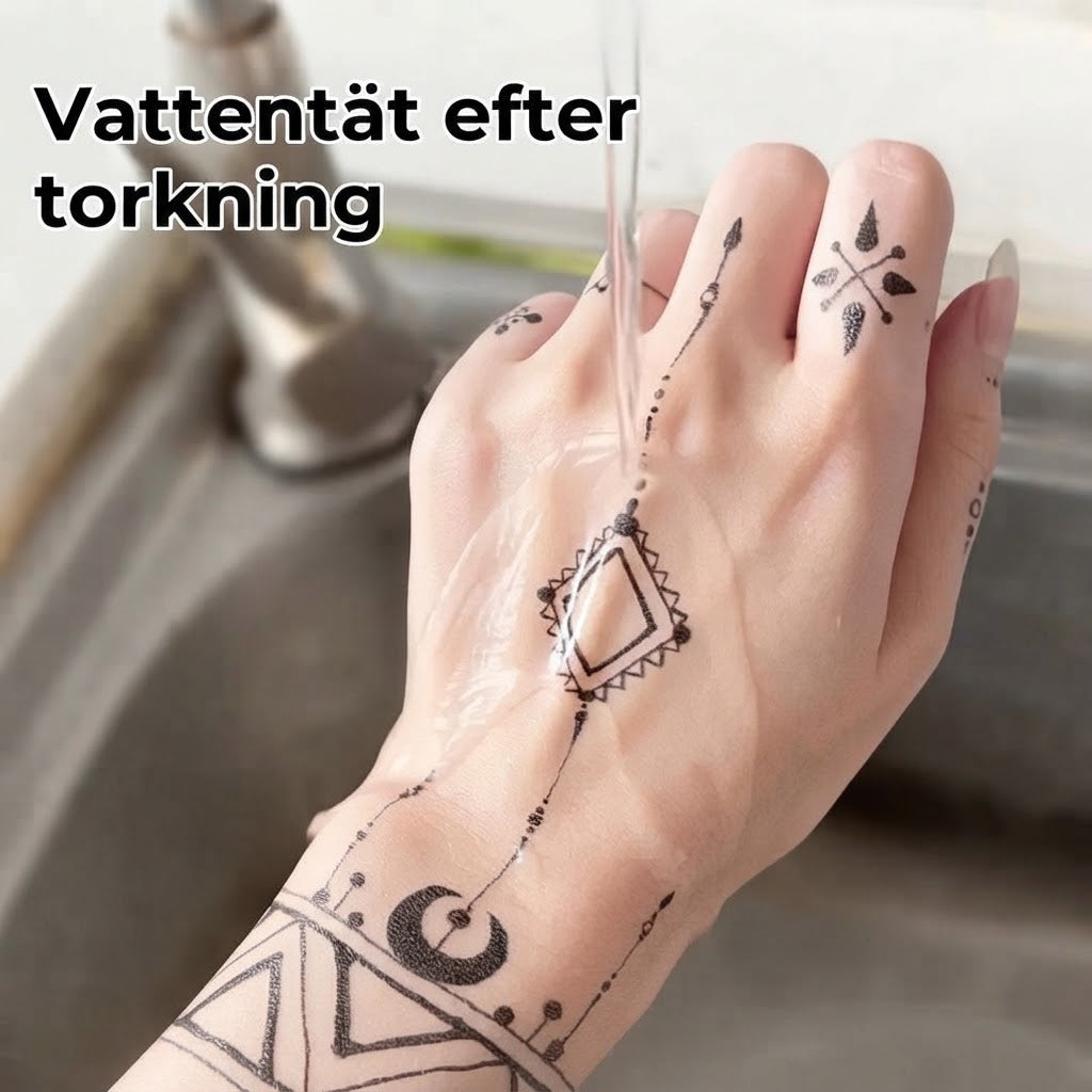 Tillfälliga tatueringspennor med schabloner