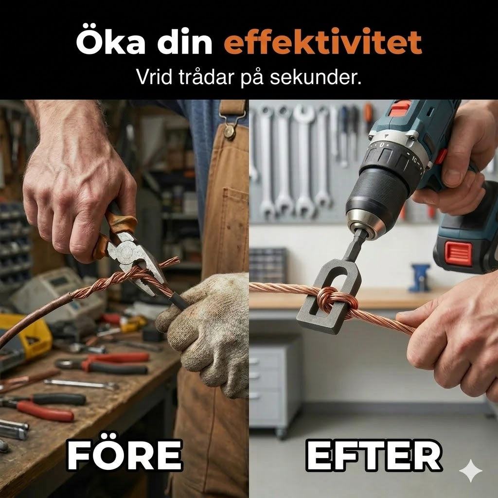 Trådskalare och kabeltvinnare för borrmaskin