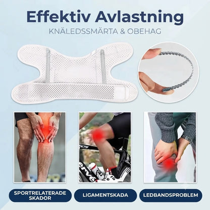 Andningsbara knäskydd med stöd för menisken