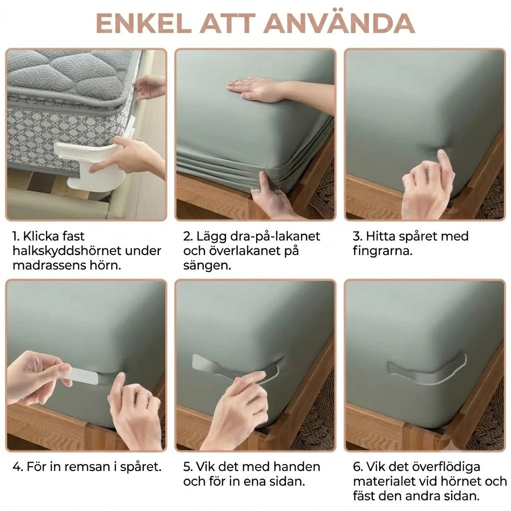 Lakanclips för sträckta lakan, 4-pack