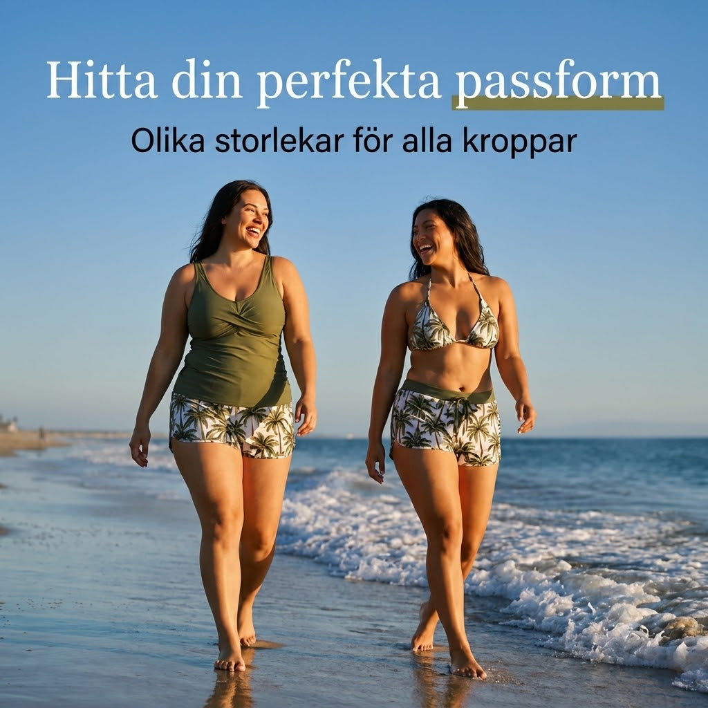 Tankini-set med mage-täckande effekt