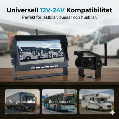 Trådlöst backkamerasystem av hög kvalitet med 7-tums bredbildsskärm