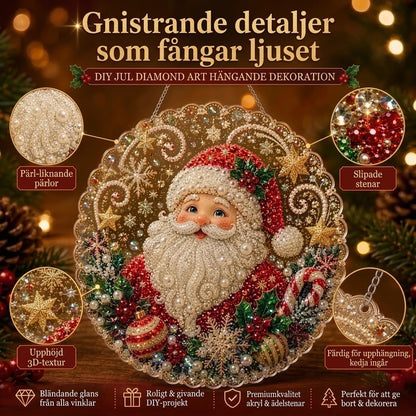 DIY diamantmålning julhängen med pärlor