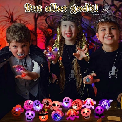 50-pack LED-ringar för halloween
