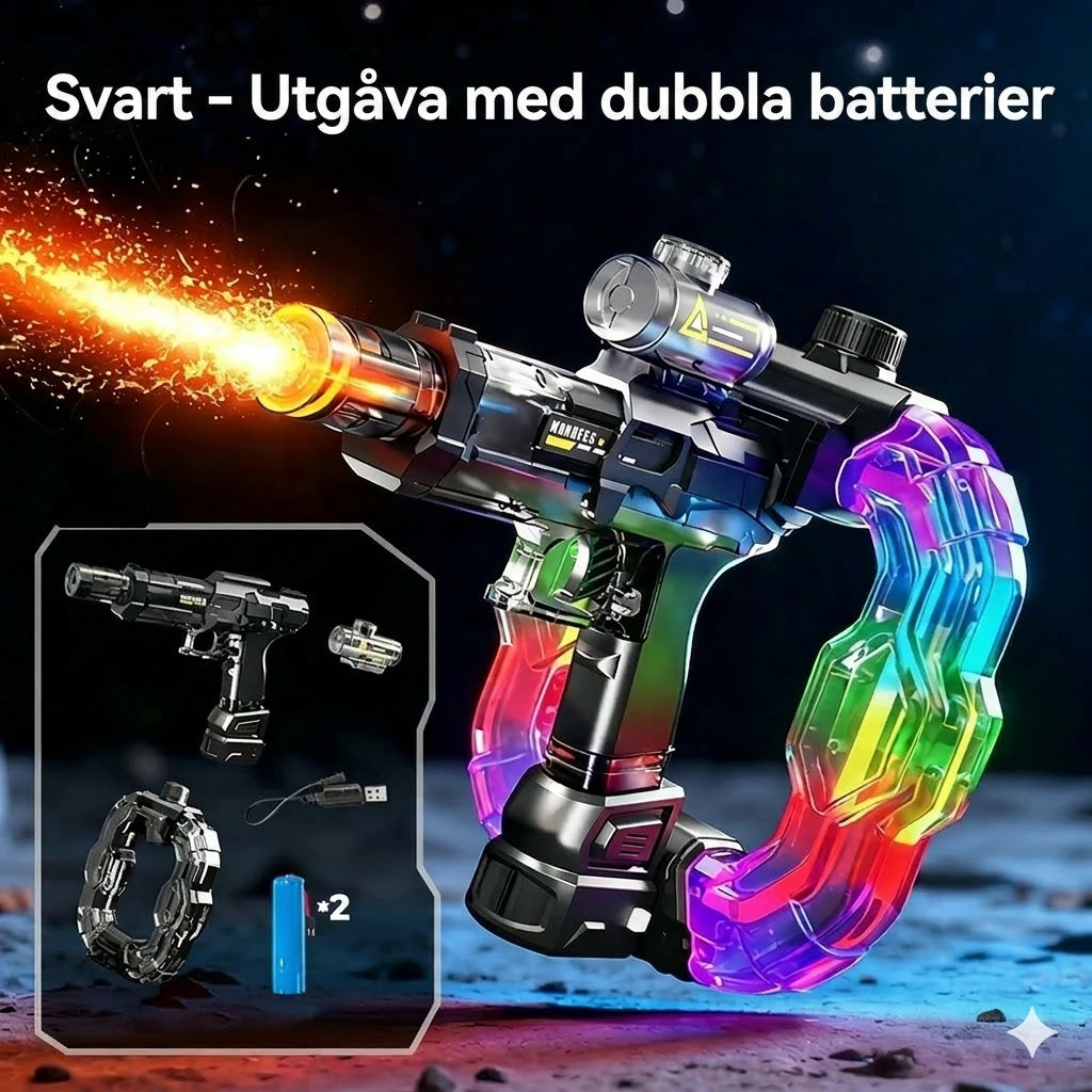 Ljusupplyst regnbågsvattenpistol