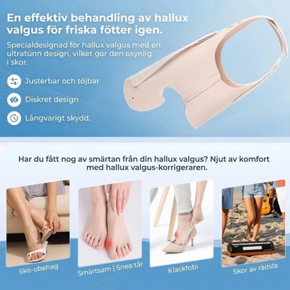Justerbart hallux valgus-stöd för stortån
