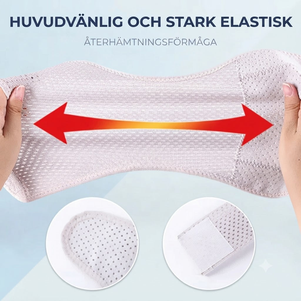 Andningsbara knäskydd med stöd för menisken