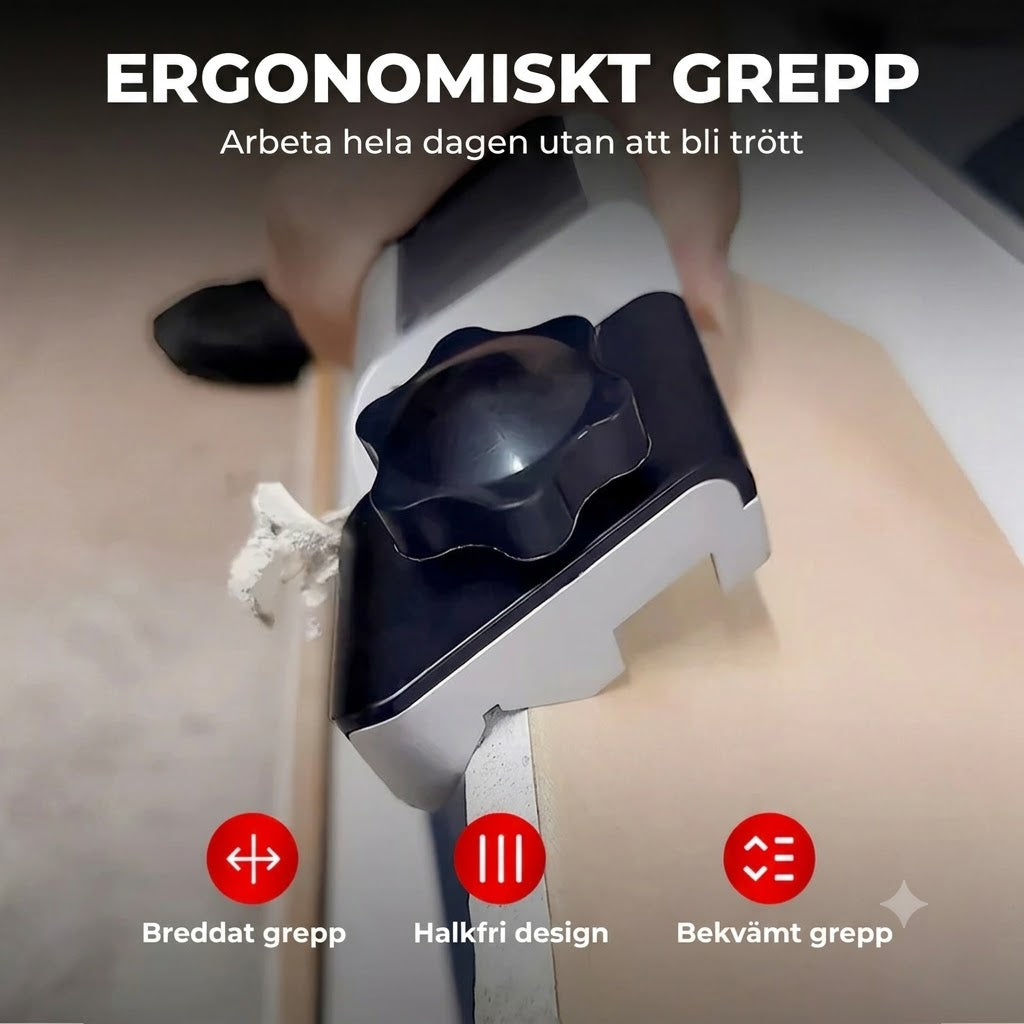 Gipsskivehyvel för 45 graders fasning