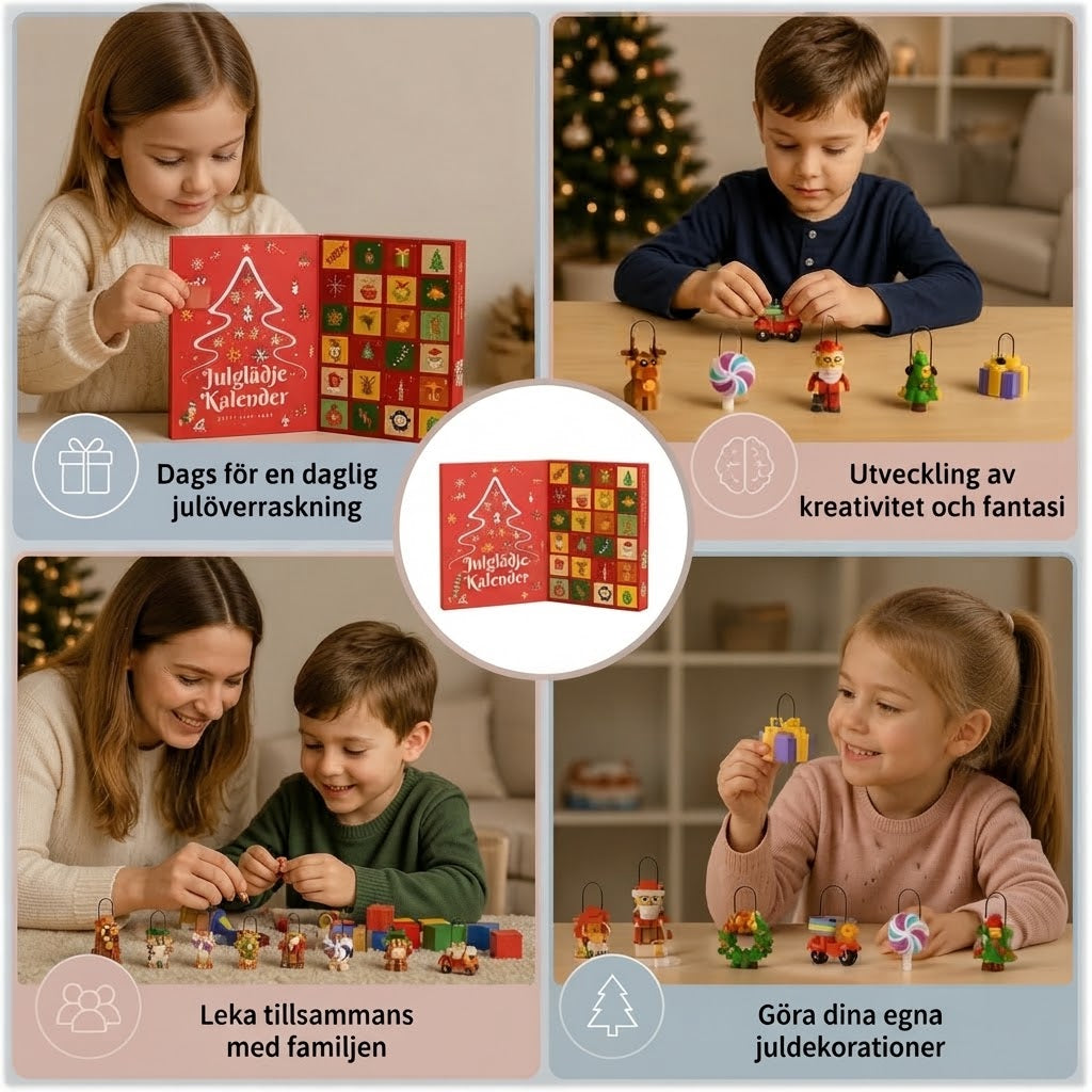 Julkalender med byggklossar